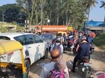 Residents were stuck in a traffic jam for over two hours, the Twitter page said. Residents were stuck in a traffic jam for over two hours, the Twitter page said.