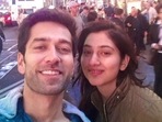 Nakuul Mehta with Disha Parmar in a throwback picture. Nakuul Mehta with Disha Parmar in a throwback picture.