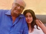 Boney Kapoor with his daughter Janhvi Kapoor. Boney Kapoor with his daughter Janhvi Kapoor.
