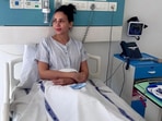 Rozlyn Khan at Kokilaben Ambani Hospital, in Mumbai.