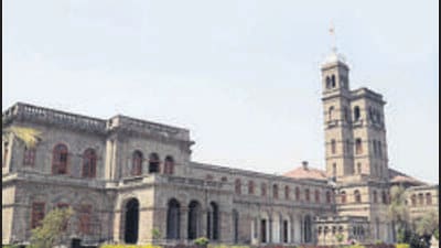 SPPU main building in Pune. Congress party students’ wing have extended support to ‘Chhatrapati Shahu Maharaj Parivartan’ instead of MVA panel for SPPU senate polls. (HT FILE) SPPU main building in Pune. Congress party students’ wing have extended support to ‘Chhatrapati Shahu Maharaj Parivartan’ instead of MVA panel for SPPU senate polls. (HT FILE)