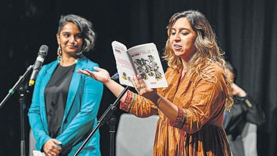 Megha Harish (left) and Amani Saeed. (HT Photo) Megha Harish (left) and Amani Saeed. (HT Photo)