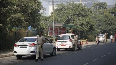 Police have cordoned off the bus queue shelter on August Kranti Marg, where the murder took place, near Huda City Centre Metro Station, in Gurugram, India, on Friday. (Parveen Kumar/HT Photo) Police have cordoned off the bus queue shelter on August Kranti Marg, where the murder took place, near Huda City Centre Metro Station, in Gurugram, India, on Friday. (Parveen Kumar/HT Photo)