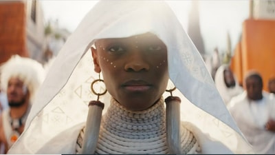 Black Panther Wakanda Forever review: Letitia Wright in a still from the film.
