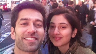 Nakuul Mehta with Disha Parmar in a throwback picture. Nakuul Mehta with Disha Parmar in a throwback picture.