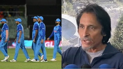 Indian team; PCB chief Ramiz Raja Indian team; PCB chief Ramiz Raja