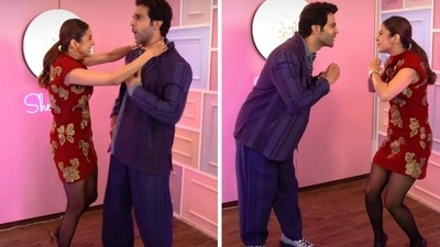 Shehnaaz Gill and Rajkummar Rao enjoy on chat show, Desi Vibes with Shehnaaz Gill. Shehnaaz Gill and Rajkummar Rao enjoy on chat show, Desi Vibes with Shehnaaz Gill.