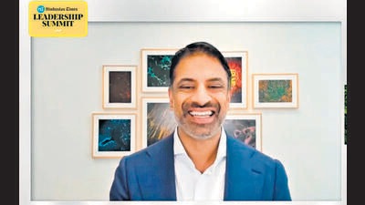 Dr Vas Narasimhan, who has worked at Novartis for 18 years and took over as its chief executive in 2018, speaks at the Hindustan Times Leadership Summit on Friday. (HT PHOTO) Dr Vas Narasimhan, who has worked at Novartis for 18 years and took over as its chief executive in 2018, speaks at the Hindustan Times Leadership Summit on Friday. (HT PHOTO)