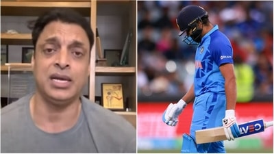 Shoaib Akhtar; Rohit Sharma (YouTube/AP)