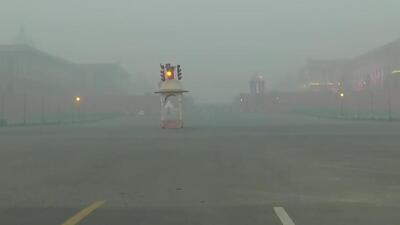 Delhi’s sky enveloped in a layer of smog as the overall air quality index (AQI was under ‘very poor’ category. (ANI image)
