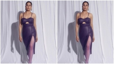 Styled by the fashion stylist house Who Wore What When, Kirti wore her tresses into a clean bun with a middle part. (Instagram/@iamkirtikulhari) Styled by the fashion stylist house Who Wore What When, Kirti wore her tresses into a clean bun with a middle part. (Instagram/@iamkirtikulhari)