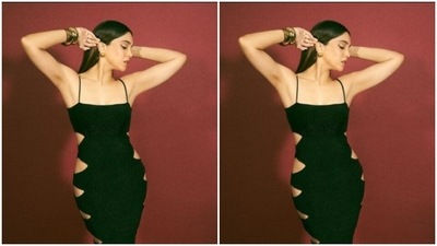 Styled by fashion stylist Chandini Whabi, Sharvari wore her tresses open in straight locks with a middle part as she posed for the pictures. (Instagram/@sharvari) Styled by fashion stylist Chandini Whabi, Sharvari wore her tresses open in straight locks with a middle part as she posed for the pictures. (Instagram/@sharvari)