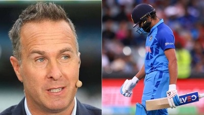Michael Vaughan; India captain Rohit Sharma Michael Vaughan; India captain Rohit Sharma