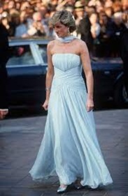 Princess Diana's iconic blue dress. Princess Diana's iconic blue dress.