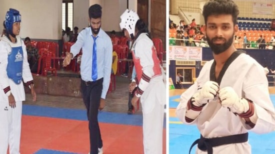 Young Taekwondo athlete, Ameer Vayalar