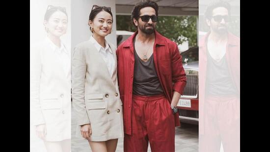 Carol Andrea Kevichüsa with Ayushmann Khurrana; In 2019