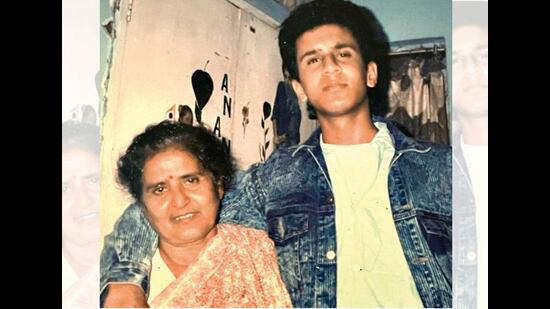 With his mother, in Delhi, when he would listen to her sing With his mother, in Delhi, when he would listen to her sing
