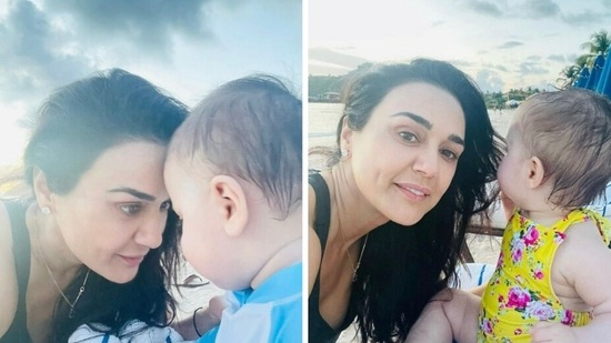 Preity Zinta wishes Jai and Gia on their first birthday. Preity Zinta wishes Jai and Gia on their first birthday.