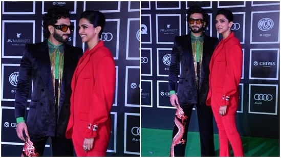 Deepika Padukone, Ranveer Singh slay another red carpet look. All pics, video(HT photos/Varinder Chawla)