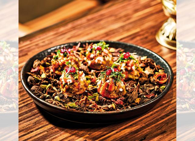 Loya’s Kachori Chaat, a kachori with a chaat topping inspired by a similar Delhi street food Loya’s Kachori Chaat, a kachori with a chaat topping inspired by a similar Delhi street food