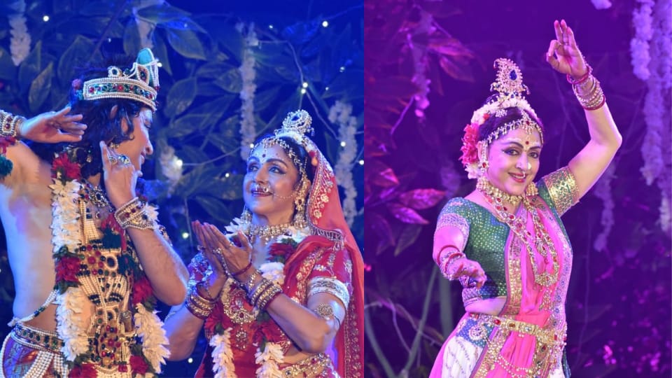 Hema Malini as Radha during Raas Mahotsav in Mathura. Hema Malini as Radha during Raas Mahotsav in Mathura.