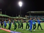 Pakistan players celebrating the victory over New Zealand in T20 World Cup 2022 semi-final. Pakistan players celebrating the victory over New Zealand in T20 World Cup 2022 semi-final.