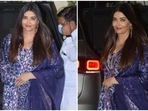Aishwarya Rai looks gorgeous in a brocade embroidered anarkali for Sonali Bendre's wedding anniversary. (HT Photo/Varinder Chawla) Aishwarya Rai looks gorgeous in a brocade embroidered anarkali for Sonali Bendre's wedding anniversary. (HT Photo/Varinder Chawla)