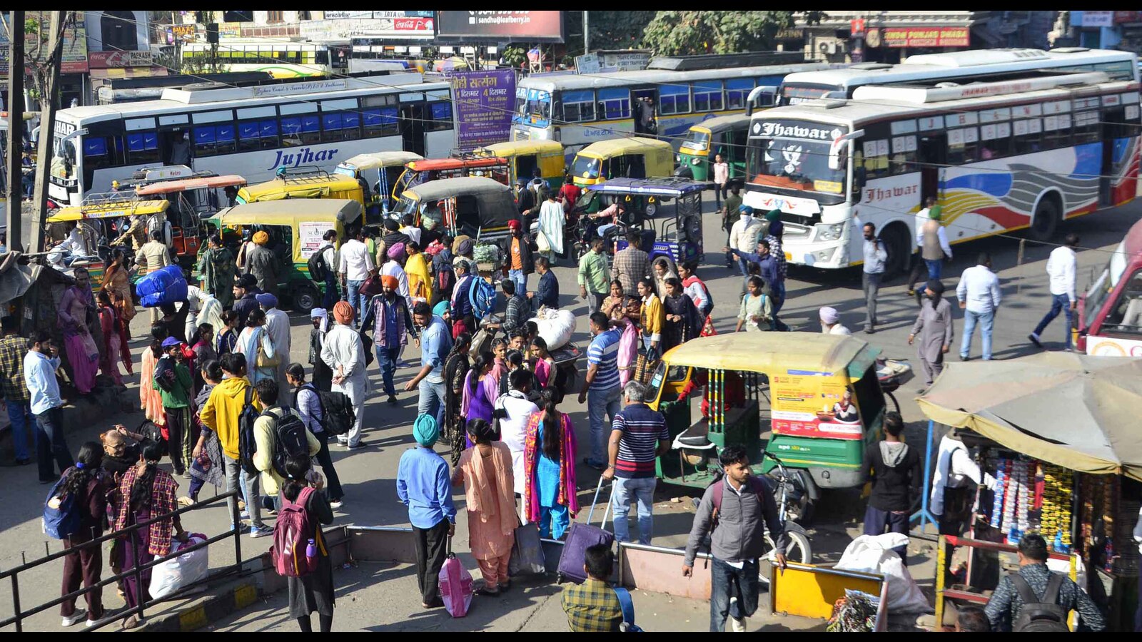 PRTC contractual employees’protest leaves passengers at Ludhiana bus