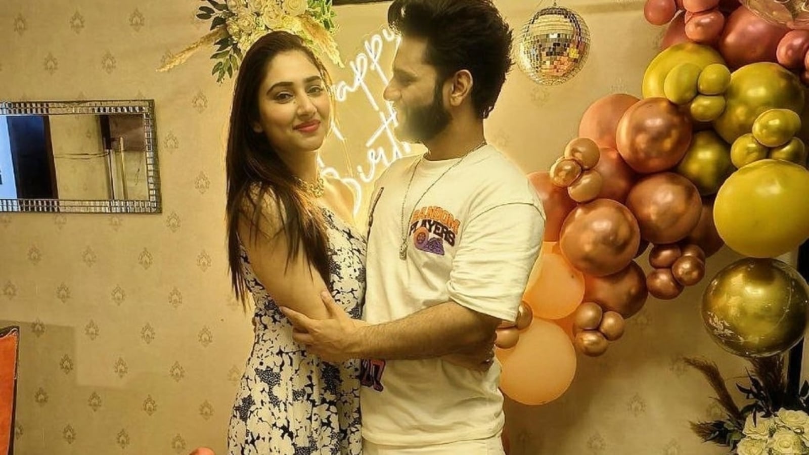 Disha Parmar stuns in printed thigh-slit dress with Rahul Vaidya in latest romantic pics: See inside