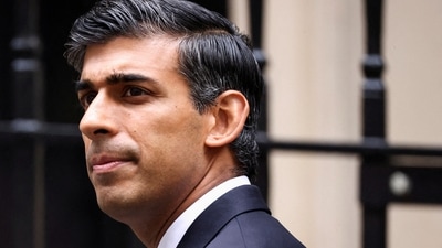 Rishi Sunak: Britain's Prime Minister Rishi Sunak walks outside Number 10 Downing Street. (Reuters)