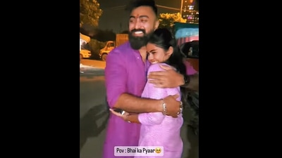 Brother surprises sister with a scooty. (Instagram/@sarvesh014) Brother surprises sister with a scooty. (Instagram/@sarvesh014)