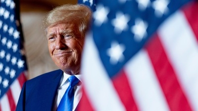 US Midterm Elections: Former President Donald Trump takes the stage to speak. (AP) US Midterm Elections: Former President Donald Trump takes the stage to speak. (AP)