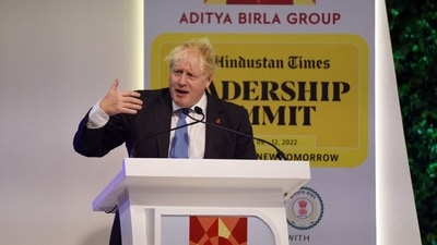 Boris Johnson speaks at HT Leadership Summit. Boris Johnson speaks at HT Leadership Summit.