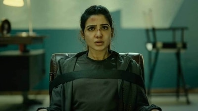 Samantha Ruth Prabhu in a still from Yashoda. Samantha Ruth Prabhu in a still from Yashoda.