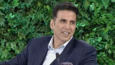 Akshay Kumar on the final day of Hindustan Times Leadership Summit 2022. Akshay Kumar on the final day of Hindustan Times Leadership Summit 2022.