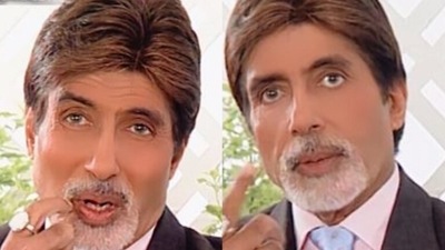Amitabh Bachchan on Simi Garewal's chat show in 2004. Amitabh Bachchan on Simi Garewal's chat show in 2004.