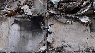 Russia-Ukraine War: The graffiti artist posted more images of the gymnast mural. (Instagram) Russia-Ukraine War: The graffiti artist posted more images of the gymnast mural. (Instagram)