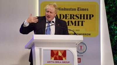 Boris Johnson at HTLS 2022 (Rajkumar Rao / HT Photos) Boris Johnson at HTLS 2022 (Rajkumar Rao / HT Photos)