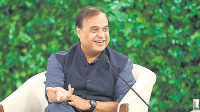 Assam chief minister Himanta Biswa Sarma at the Hindustan Times Leadership Summit on Saturday. (Sanchit Khanna/HT photo) Assam chief minister Himanta Biswa Sarma at the Hindustan Times Leadership Summit on Saturday. (Sanchit Khanna/HT photo)