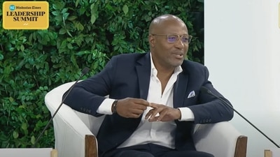 Brian Lara at the Hindustan Times Leadership Summit 2022 (HT Photo)