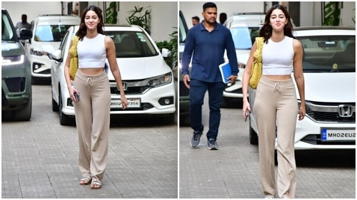 Ananya posed for the cameras. (HT Photos/Varinder Chawla) Ananya posed for the cameras. (HT Photos/Varinder Chawla)