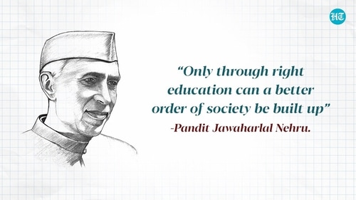 Jawaharlal Nehru, fondly known as Chacha Nehru. believed that children are the nation's future. (HT Photo) Jawaharlal Nehru, fondly known as Chacha Nehru. believed that children are the nation's future. (HT Photo)