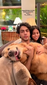 Suhana Khan shared a picture to wish Aryan Khan on his birthday. Suhana Khan shared a picture to wish Aryan Khan on his birthday.