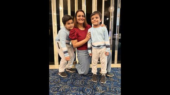 Priyanka Sharma and her sons