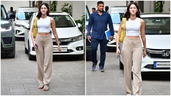 Ananya Panday sports casuals to tick off work meetings(HT Photos/Varinder Chawla)