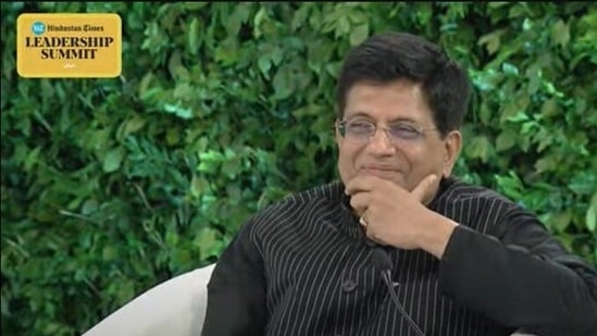 Union minister Piyush Goyal at the HT Leadership Summit