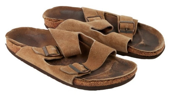 Sandals worn by Steve Jobs.(Julien's Auction)