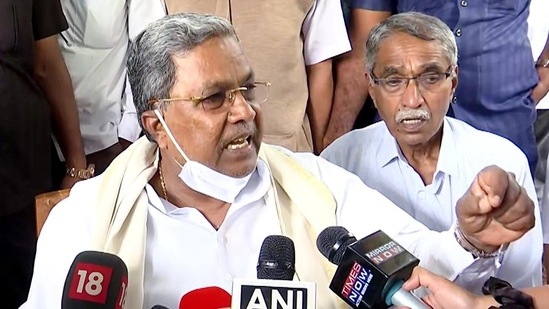 Leader of Opposition Siddaramaiah speaks to the media in Bengaluru. (ANI photo) Leader of Opposition Siddaramaiah speaks to the media in Bengaluru. (ANI photo)