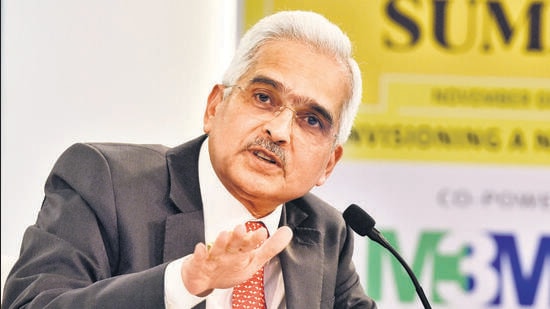 New Delhi, India - November 12, 2022: Shaktikanta Das, Governor of Reserve Bank of India during the Hindustan Times Leadership Summit, in New Delhi, India, on Saturday, November 12, 2022. (Photo by Sanjeev Verma / Hindustan Times) (Hindustan Times)