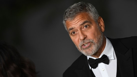 US actor George Clooney virtually took part in the Hindustan Times Leadership Summit 2022.(AFP)